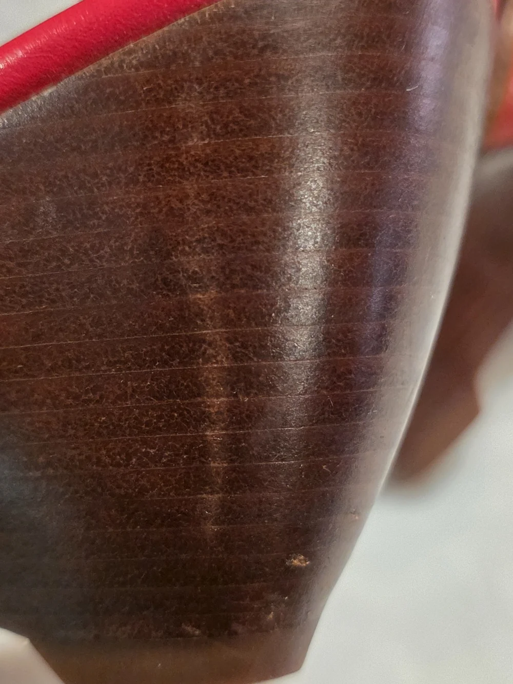 Cole Haan Red Thong Sandals with Brown Accent Straps and Stud Details - Picture 10 of 16